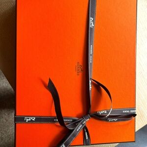 Authentic Hermes shoe box with ribbon